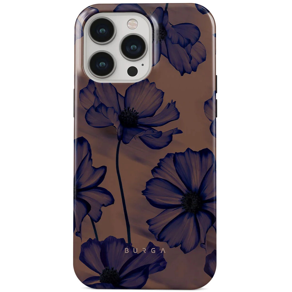 Ekskluzywne etui Burga Velvet Night Tough do iPhone 14 Pro, brązowo-granatowe